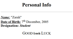 Formatting Tags Board Question