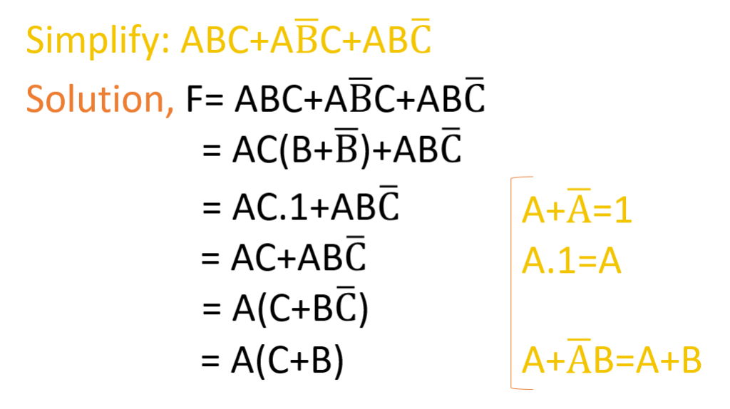 Simplification of a Boolean Expression