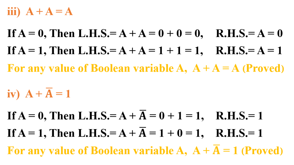 Basic Boolean Theorems